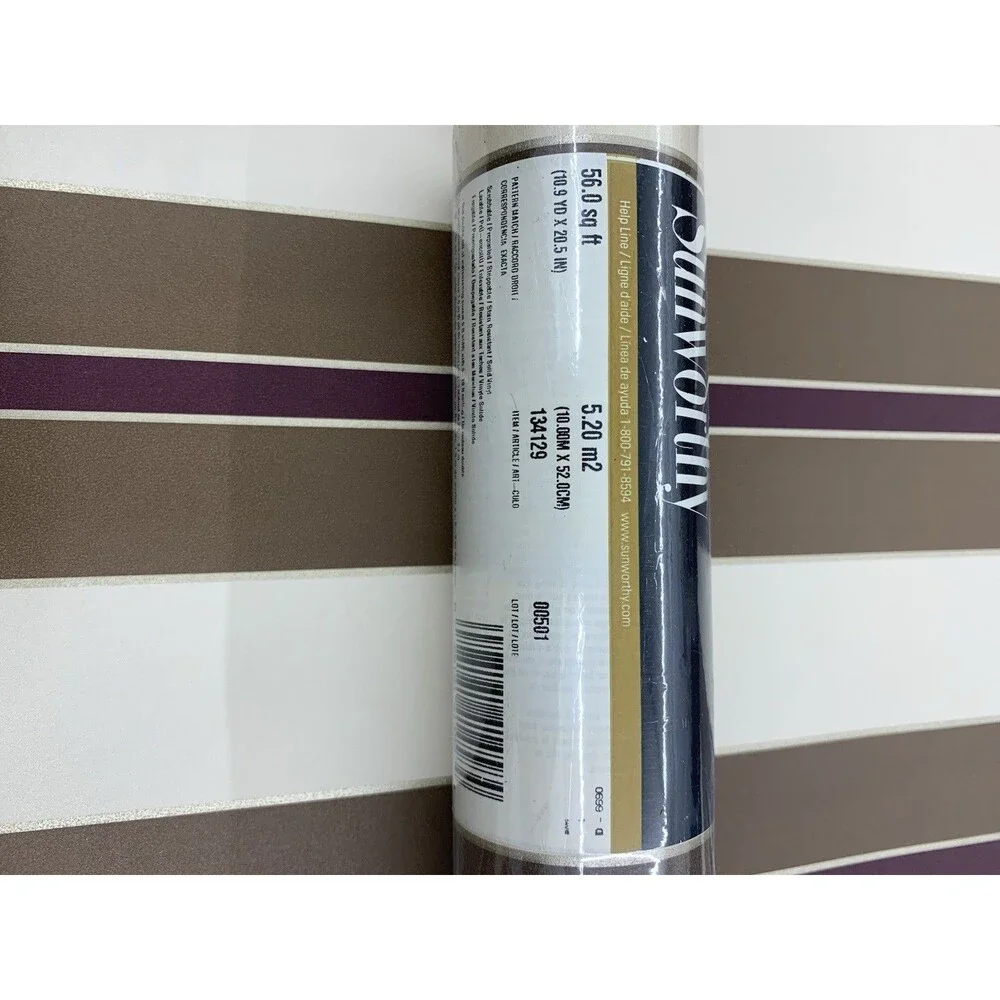 Sunworthy Wide Bold Stripes Wallpaper 134129, 20.5 In. X 11yds